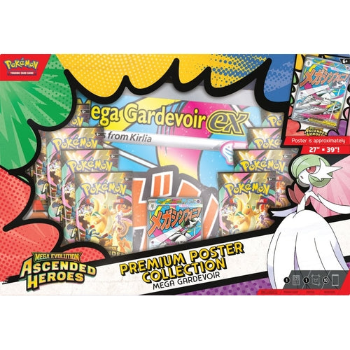 Pokémon TCG: Mega Evolution - Ascended Heroes Premium Poster Collection Box (Assorted) - PokéBox Australia