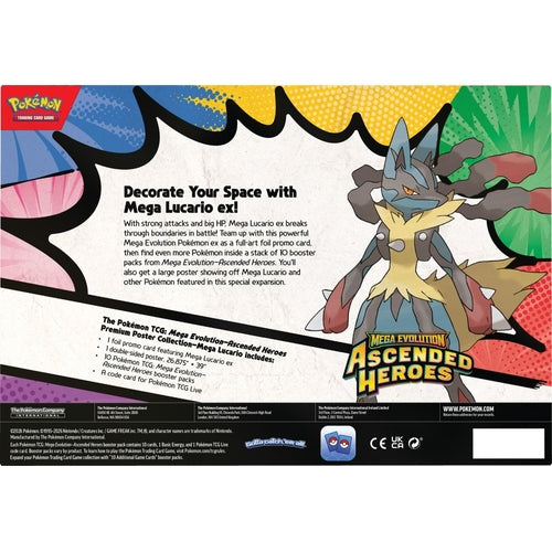 Pokémon TCG: Mega Evolution - Ascended Heroes Premium Poster Collection Box (Assorted) - PokéBox Australia