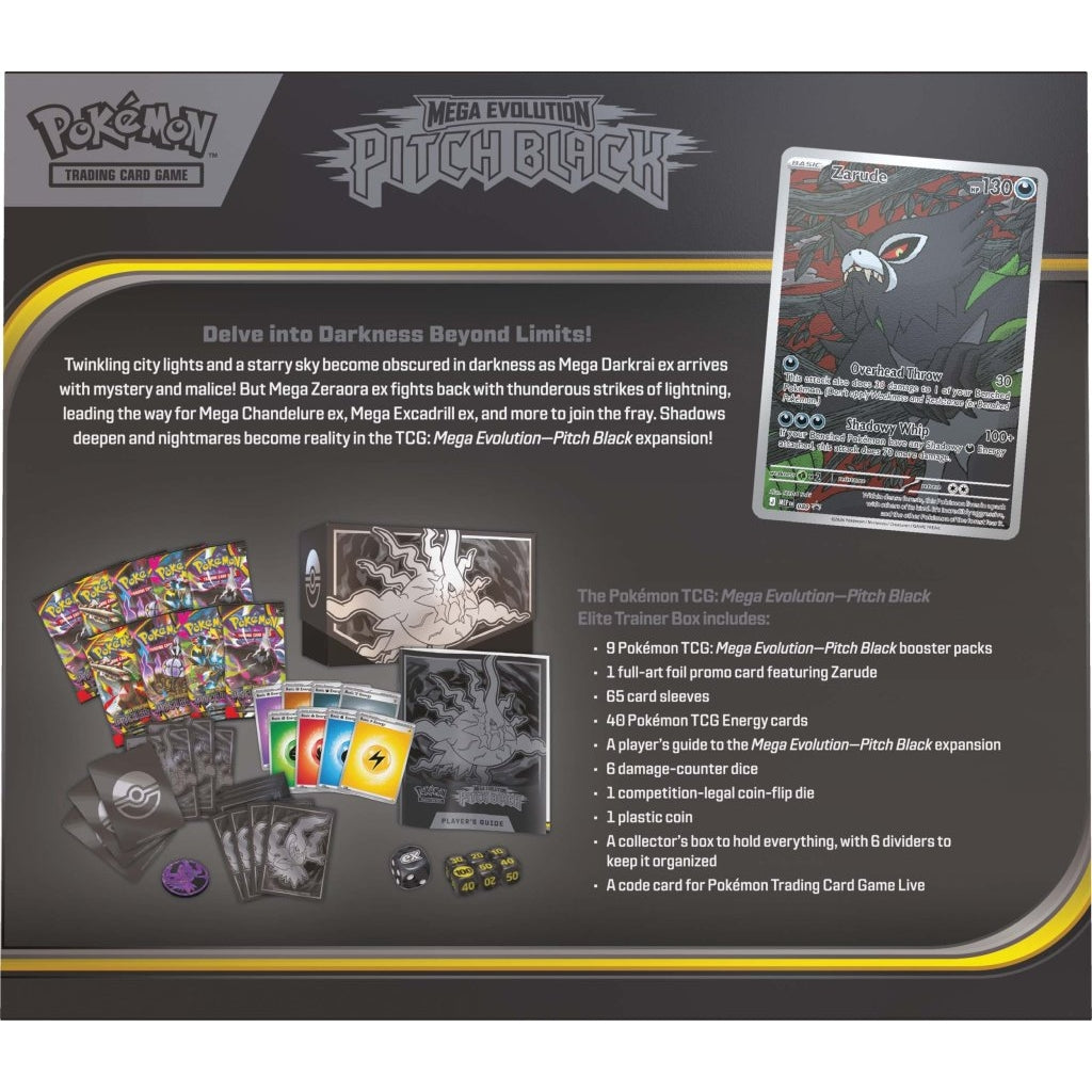 Pokemon TCG: Mega Evolution ME05 - Pitch Black Elite Trainer Box (ETB) - PokéBox Australia