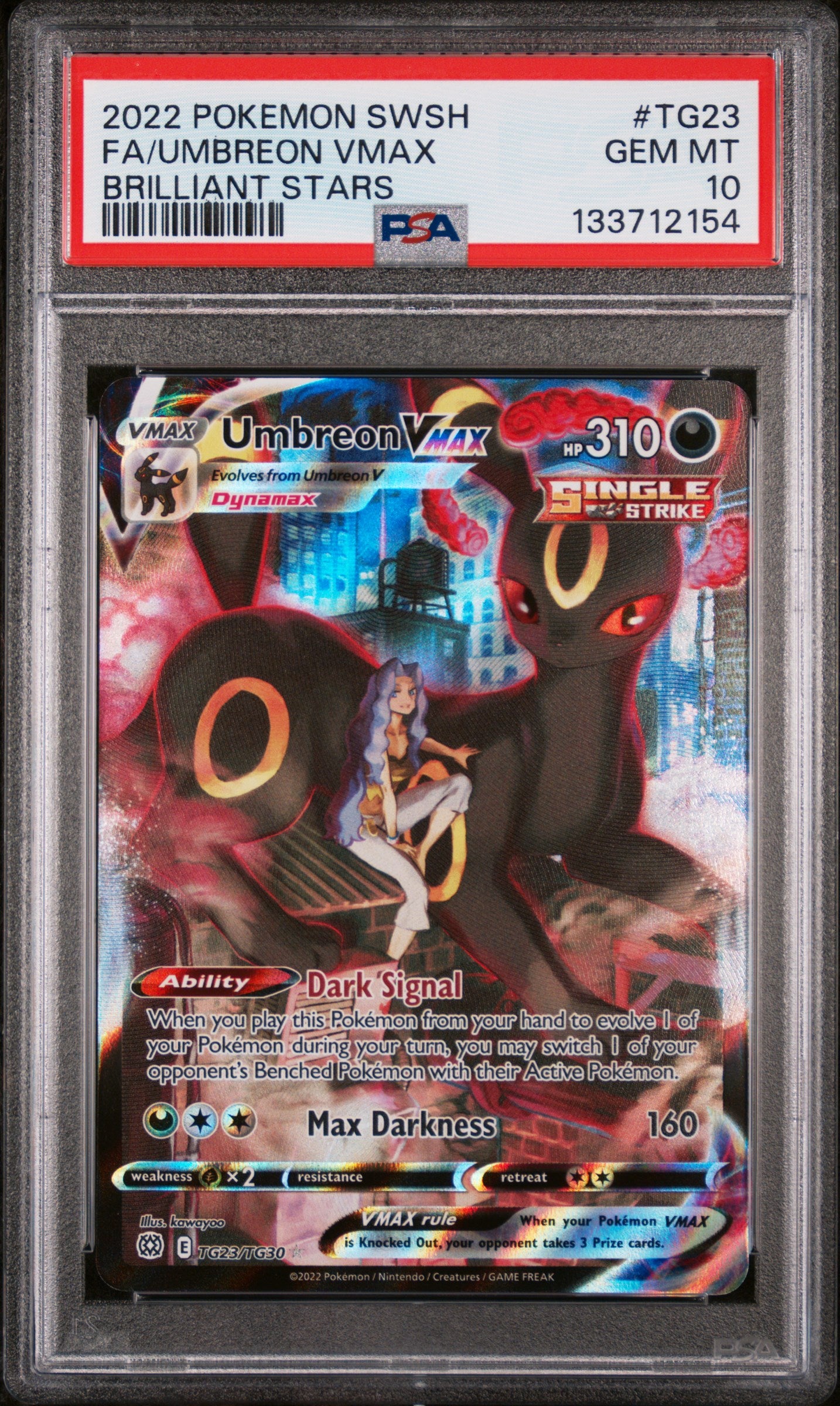 PSA GEM MT 10 - FA/UMBREON VMAX BRILLIANT STARS 2022 POKEMON SWORD & SHIELD BRILLIANT STARS - PokéBox Australia