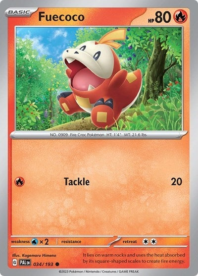 Fuecoco - 034/193 (Summer 2023 Collector Chest) (034/193) (Miscellaneous Cards & Products) - PokéBox Australia