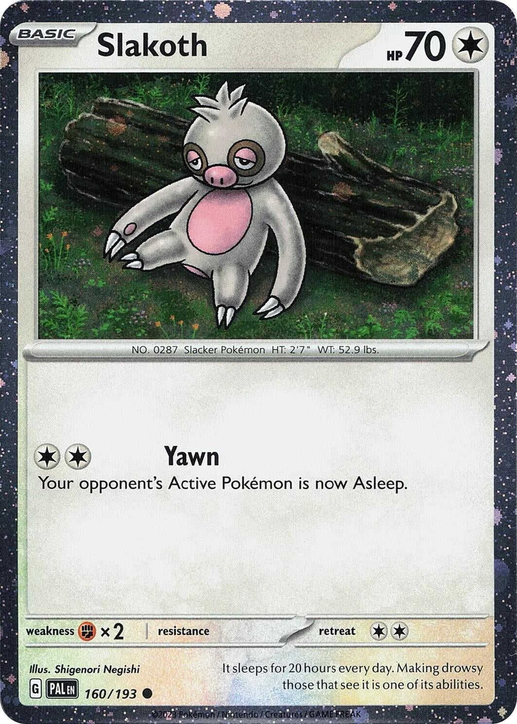 Slakoth (Cosmos Holo) (160/193) (Miscellaneous Cards & Products)