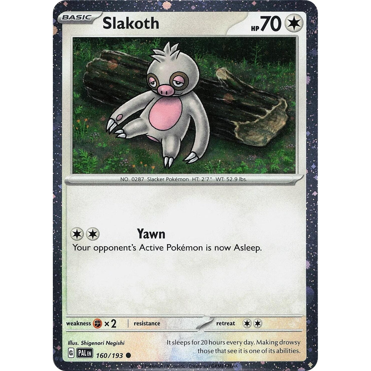 Slakoth (Cosmos Holo) (160/193) (Miscellaneous Cards & Products) - PokéBox Australia