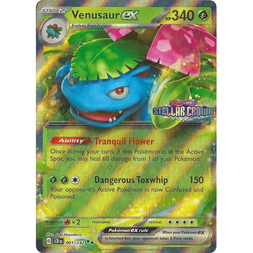 Venusaur ex (Stellar Crown Stamp) (001/142) (Miscellaneous Cards & Products) - PokéBox Australia