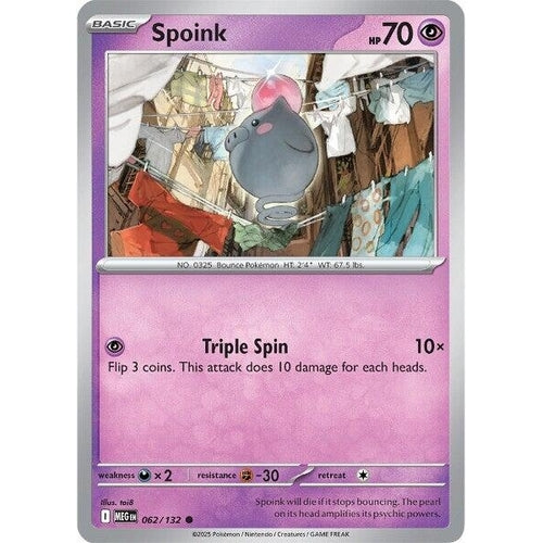 Spoink (062/132) (ME01: Mega Evolution) - PokéBox Australia