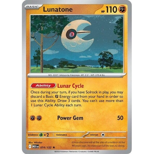 Lunatone (074/132) (ME01: Mega Evolution) - PokéBox Australia