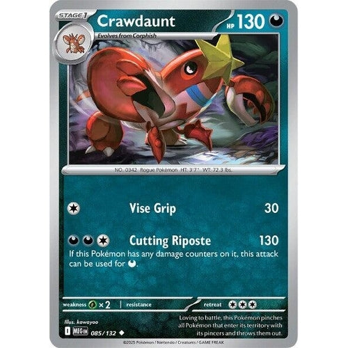 Crawdaunt (085/132) (ME01: Mega Evolution) - PokéBox Australia