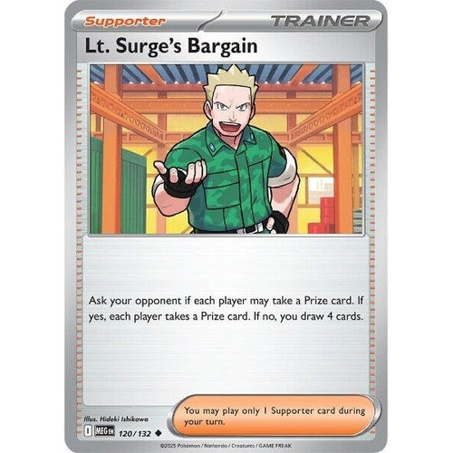 Lt. Surge's Bargain (120/132) (ME01: Mega Evolution) - PokéBox Australia