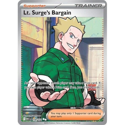 Lt. Surge's Bargain (170/132) (ME01: Mega Evolution) - PokéBox Australia