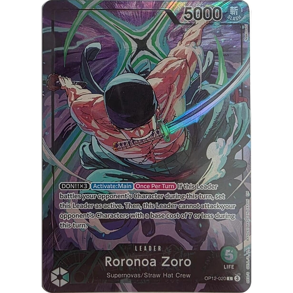 Image for Roronoa Zoro - OP12-020 (Official Playmat Limited Edition Vol.4) (OP12-020) (One Piece Promotion Cards) - One Piece Card Game