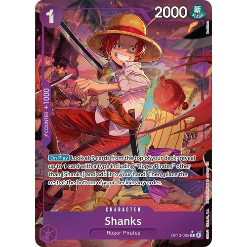 Shanks (065) (Alternate Art) (OP13-065) (Carrying On His Will) - PokéBox Australia