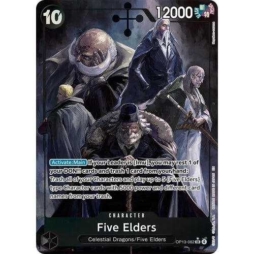 Five Elders (Alternate Art) (OP13-082) (Carrying On His Will) - PokéBox Australia