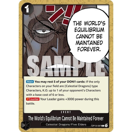 The World's Equilibrium Cannot Be Maintained Forever (OP13-097) (Carrying On His Will) - PokéBox Australia