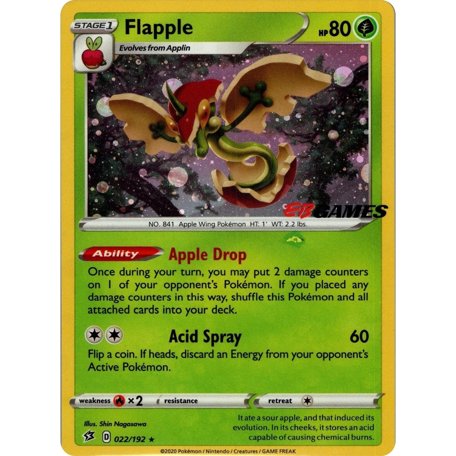 Flapple - 022/192 (EB Games Exclusive APAC) (022/192) (Miscellaneous Cards & Products) - PokéBox Australia