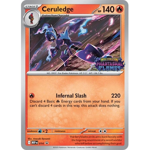Image for Ceruledge (Prerelease) (014) (ME: Mega Evolution Promo) - Pokemon