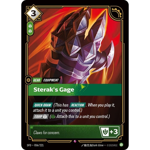 Image for Sterak's Gage (056/221) (Spiritforged) - Riftbound: League of Legends Trading Card Game