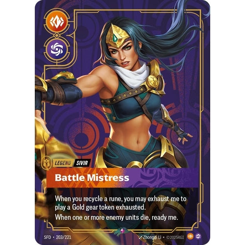 Image for Sivir - Battle Mistress (203/221) (Spiritforged) - Riftbound: League of Legends Trading Card Game