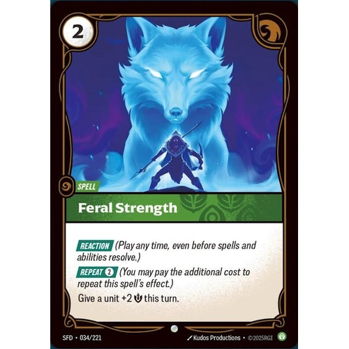 Image for Feral Strength (034/221) (Spiritforged) - Riftbound: League of Legends Trading Card Game