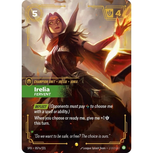 Irelia - Fervent (Alternate Art) (057a/221) (Spiritforged)