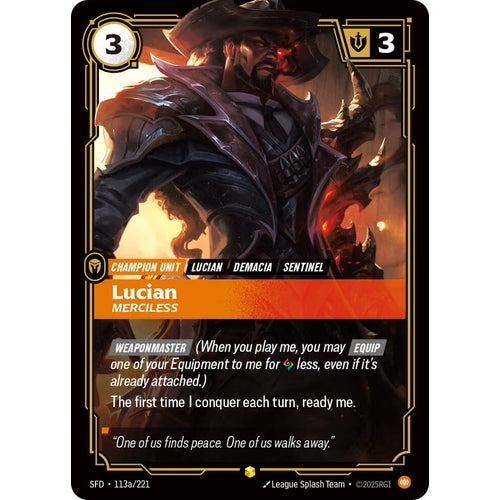 Image for Lucian - Merciless (Alternate Art) (113a/221) (Spiritforged) - Riftbound: League of Legends Trading Card Game