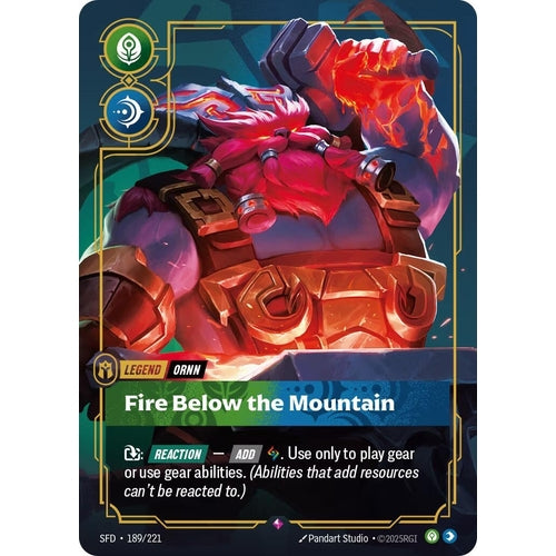 Image for Ornn - Fire Below the Mountain (189/221) (Spiritforged) - Riftbound: League of Legends Trading Card Game
