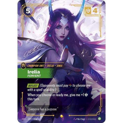Image for Irelia - Fervent (Signature) (225*/221) (Spiritforged) - Riftbound: League of Legends Trading Card Game