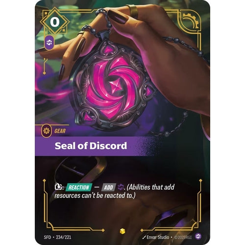Image for Seal of Discord (Overnumbered) (234/221) (Spiritforged) - Riftbound: League of Legends Trading Card Game