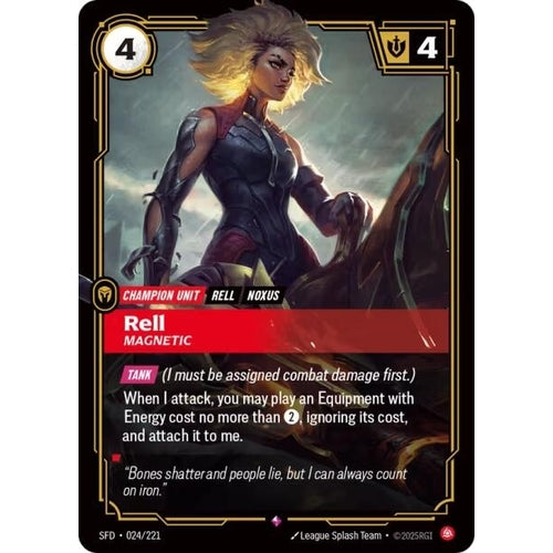 Image for Rell - Magnetic (024/221) (Spiritforged) - Riftbound: League of Legends Trading Card Game