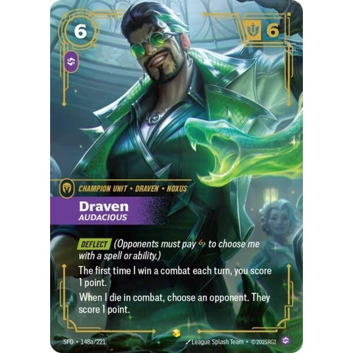 Image for Draven - Audacious (Alternate Art) (148a/221) (Spiritforged) - Riftbound: League of Legends Trading Card Game