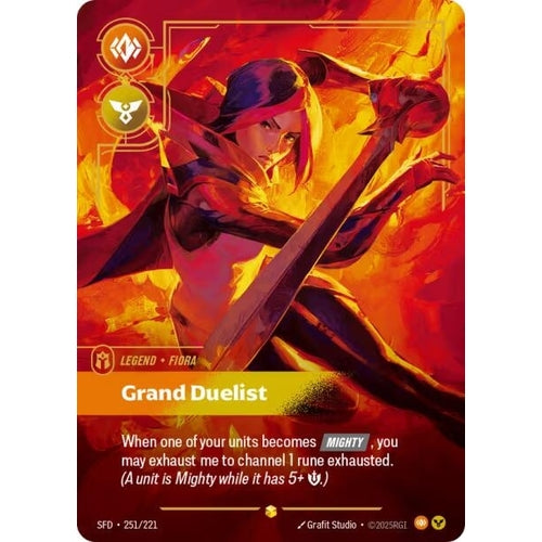 Image for Fiora - Grand Duelist (Overnumbered) (251/221) (Spiritforged) - Riftbound: League of Legends Trading Card Game