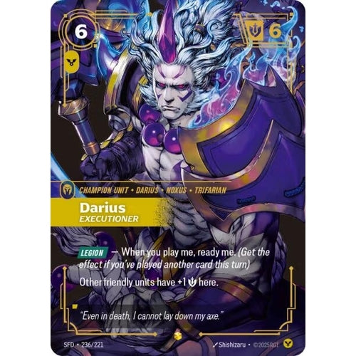 Image for Darius - Executioner (Overnumbered) (236/221) (Spiritforged) - Riftbound: League of Legends Trading Card Game