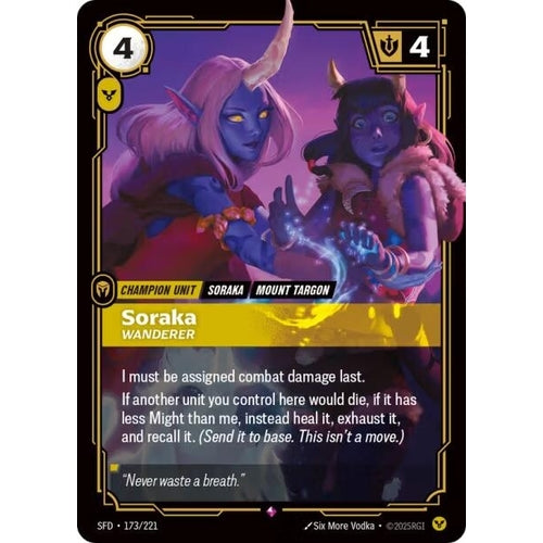 Image for Soraka - Wanderer (173/221) (Spiritforged) - Riftbound: League of Legends Trading Card Game