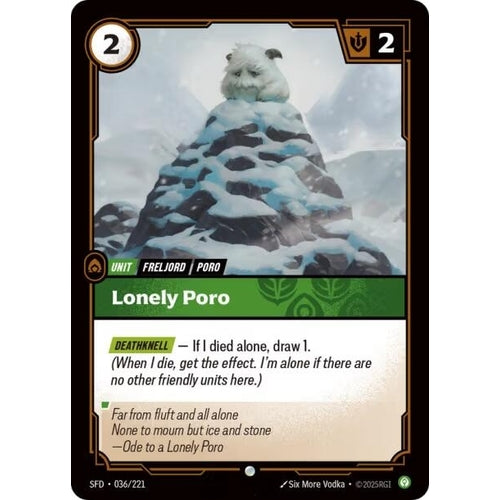 Image for Lonely Poro (036/221) (Spiritforged) - Riftbound: League of Legends Trading Card Game