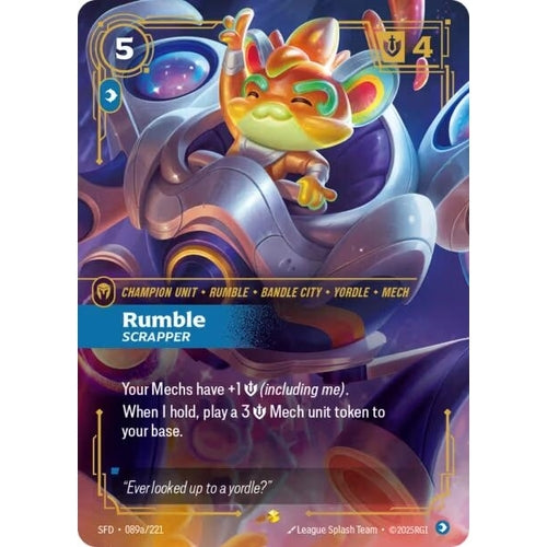 Image for Rumble - Scrapper (Alternate Art) (089a/221) (Spiritforged) - Riftbound: League of Legends Trading Card Game