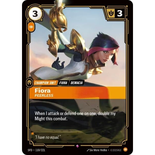 Image for Fiora - Peerless (110/221) (Spiritforged) - Riftbound: League of Legends Trading Card Game