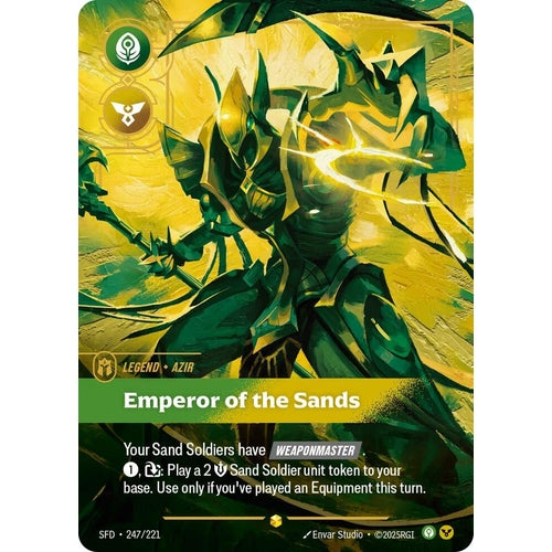 Image for Azir - Emperor of the Sands (Overnumbered) (247/221) (Spiritforged) - Riftbound: League of Legends Trading Card Game