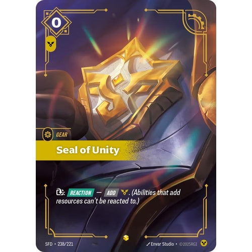 Image for Seal of Unity (Overnumbered) (238/221) (Spiritforged) - Riftbound: League of Legends Trading Card Game