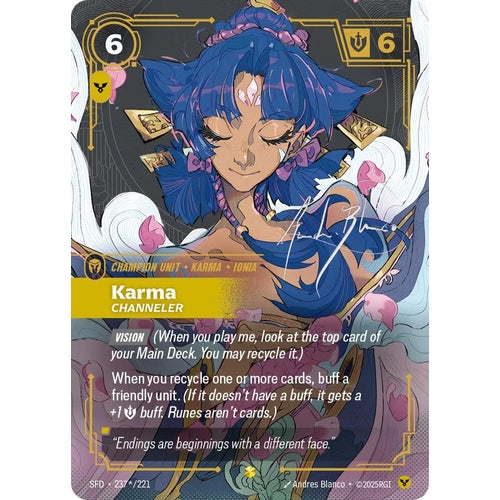 Image for Karma - Channeler (Signature) (237*/221) (Spiritforged) - Riftbound: League of Legends Trading Card Game