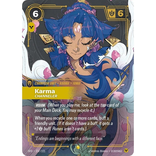 Image for Karma - Channeler (Overnumbered) (237/221) (Spiritforged) - Riftbound: League of Legends Trading Card Game