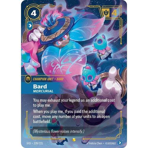 Image for Bard - Mercurial (Overnumbered) (228/221) (Spiritforged) - Riftbound: League of Legends Trading Card Game
