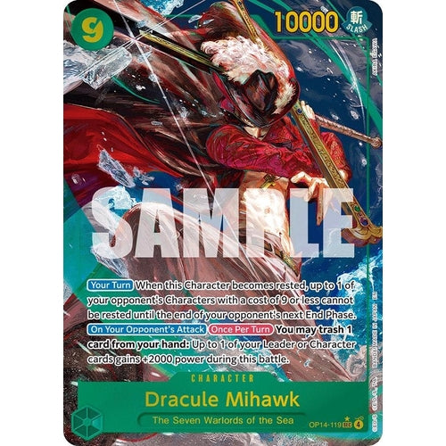 Image for Dracule Mihawk - OP14-119 (Alternate Art) (OP14-119) (The Azure Sea's Seven) - One Piece Card Game