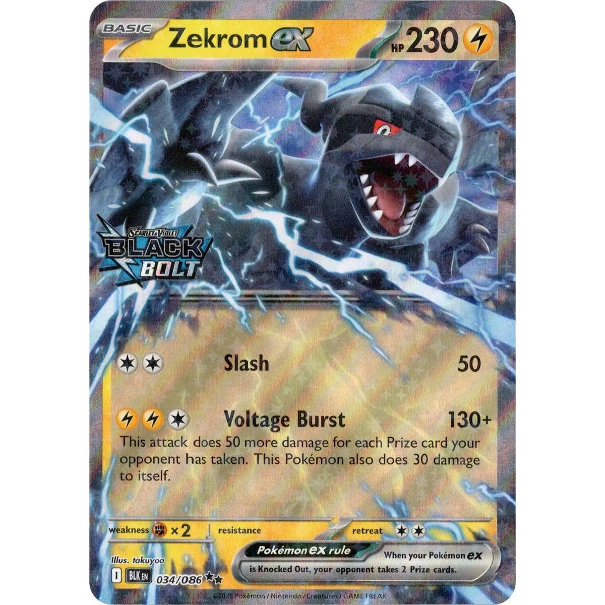 Zekrom ex (Black Bolt Stamped) (034/086) (Miscellaneous Cards & Products) - PokéBox Australia