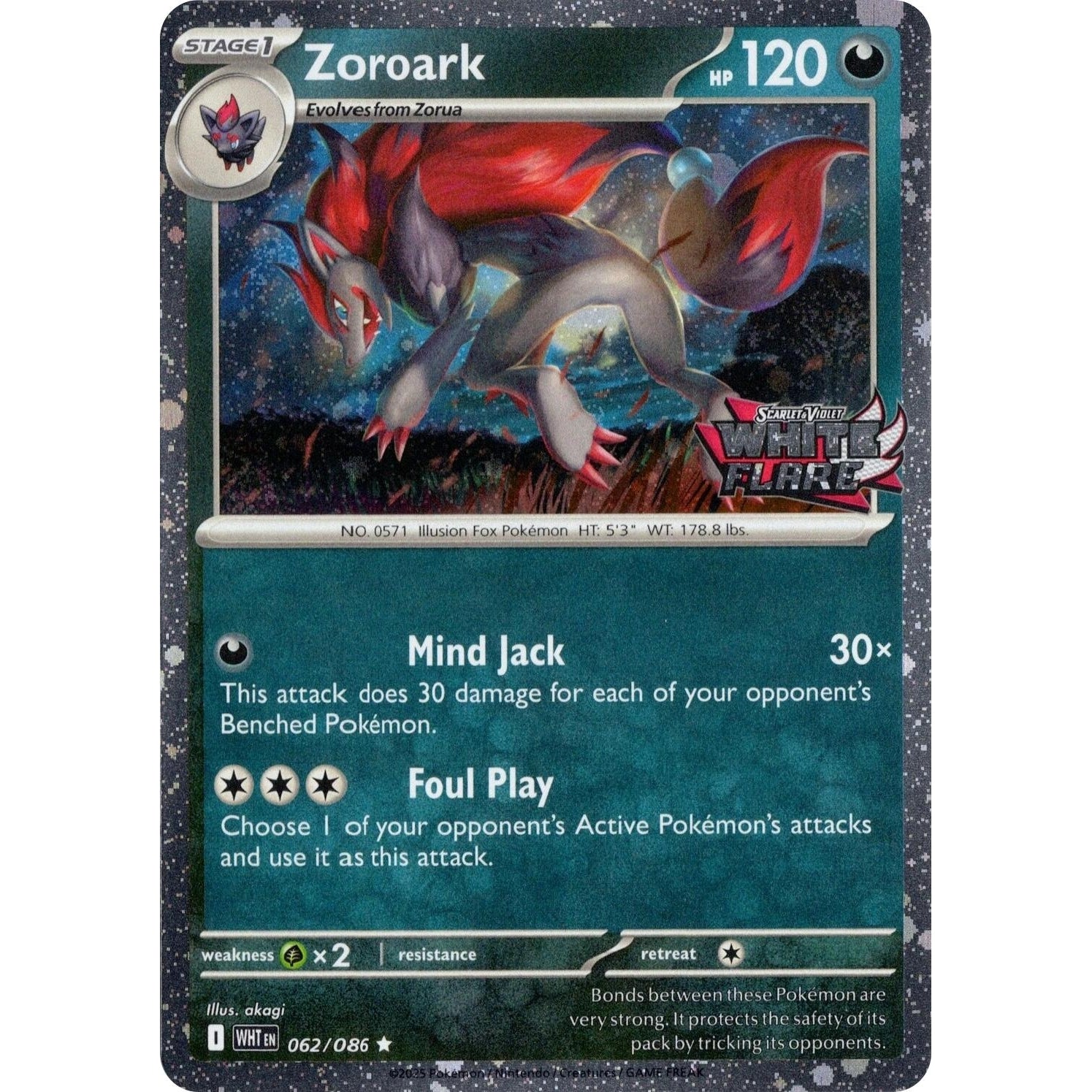 Zoroark (White Flare Stamped) (062/086) (Miscellaneous Cards & Products) - PokéBox Australia