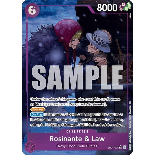 Image for Rosinante & Law (Alternate Art) (EB04-038) (The Azure Sea's Seven) - One Piece Card Game