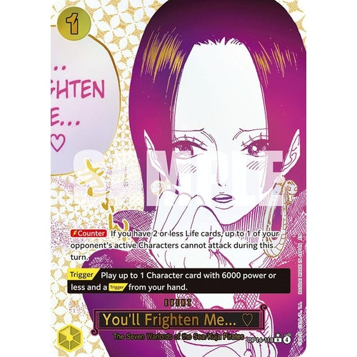 Image for You'll Frighten Me... (Alternate Art) (OP14-118) (The Azure Sea's Seven) - One Piece Card Game