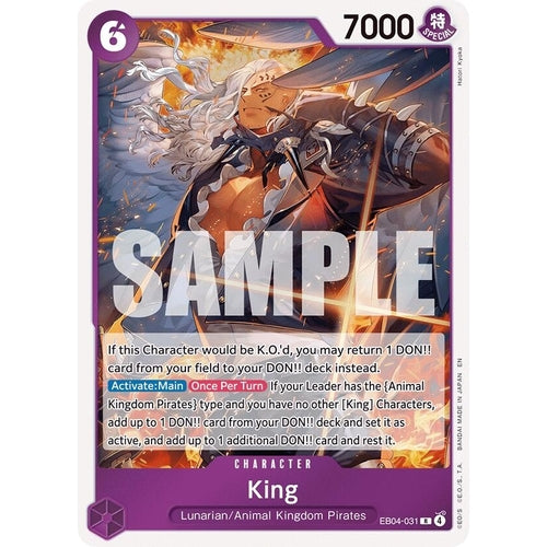 Image for King (EB04-031) (The Azure Sea's Seven) - One Piece Card Game