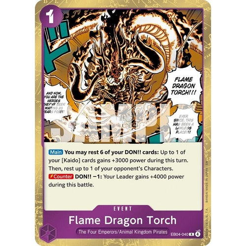 Image for Flame Dragon Torch (EB04-040) (The Azure Sea's Seven) - One Piece Card Game