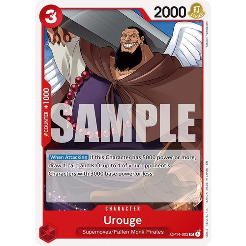 Image for Urouge (OP14-002) (The Azure Sea's Seven) - One Piece Card Game
