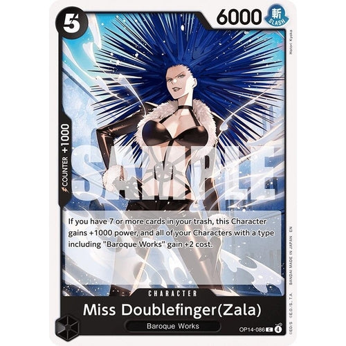 Image for Miss Doublefinger(Zala) (OP14-086) (The Azure Sea's Seven) - One Piece Card Game