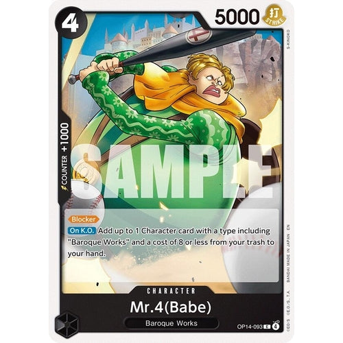 Image for Mr.4(Babe) (OP14-093) (The Azure Sea's Seven) - One Piece Card Game